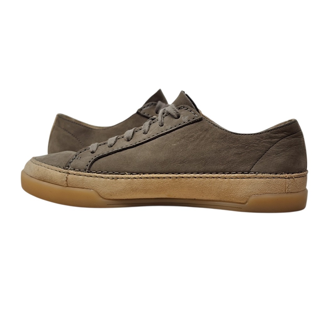 Clarks Sneakers 7.5 Women Hidi Holly Gray Suede Nubuck Leather Lace‎ Up Gum Sole - Picture 6 of 13